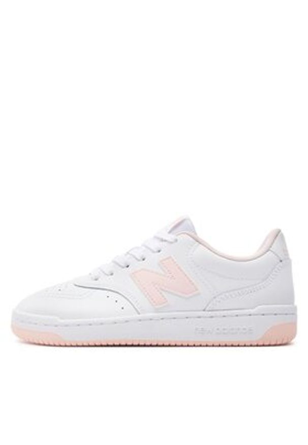New Balance Sneakersy BBW80WPK Biały. Kolor: biały. Materiał: skóra