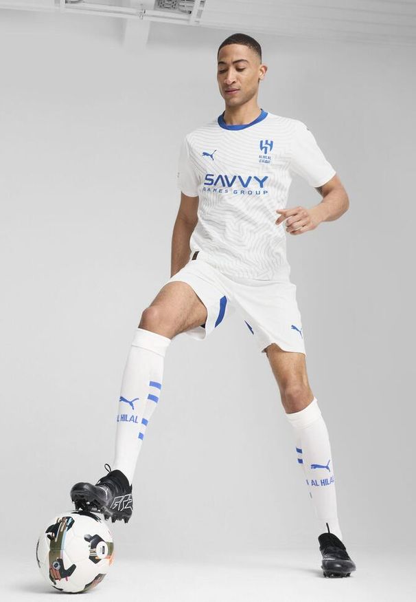 Puma - Al Hilal Saudi F.C. Męska koszulka wyjazdowa Stade Rennais F.C. PUMA. Kolor: biały, wielokolorowy, niebieski