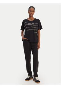 Liu Jo Sport T-Shirt TA6265 JS923 Czarny Regular Fit. Kolor: czarny. Materiał: bawełna. Styl: sportowy #4