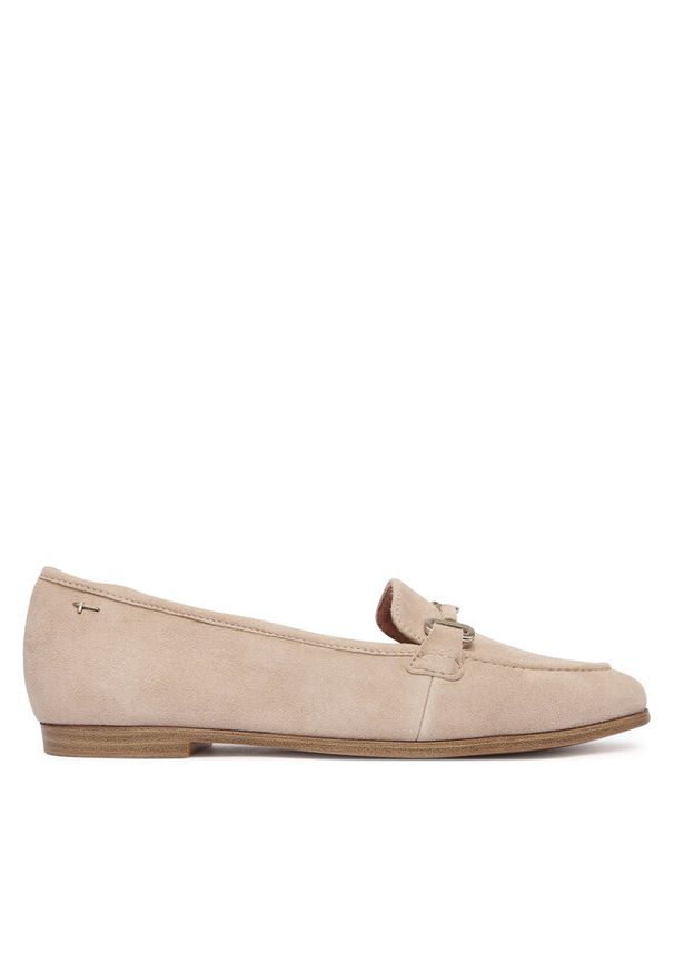 Loafersy Tamaris. Kolor: beżowy