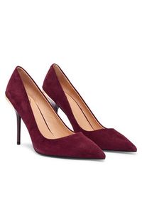 Love Moschino - LOVE MOSCHINO Szpilki JA10459G0NJA0556 Bordowy. Kolor: czerwony. Materiał: zamsz, skóra. Obcas: na szpilce #5