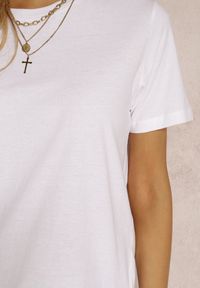 Renee - Biały T-shirt Errona. Kolor: biały. Materiał: dzianina, jeans. Długość rękawa: krótki rękaw. Długość: krótkie #4