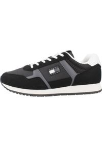 TOMMY HILFIGER - Kapcie TOMMY JEANS TJM RUNNER CASUAL Czarny. Okazja: na co dzień. Kolor: czarny. Materiał: jeans. Sport: turystyka piesza