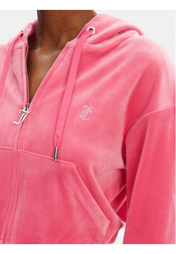 Juicy Couture Bluza Iccle JCWAS125308 Różowy Loose Fit. Kolor: różowy. Materiał: syntetyk