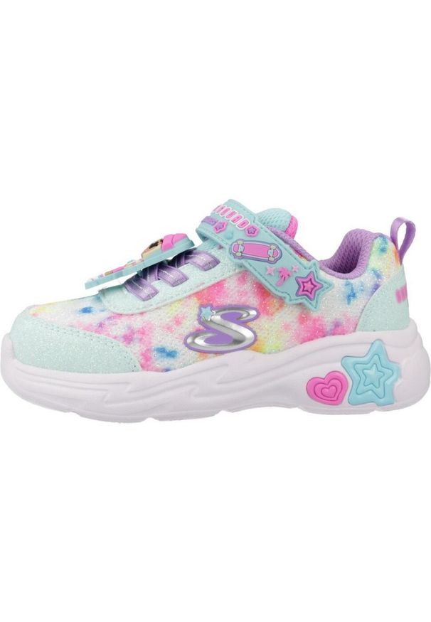 skechers - Tenisówki Skechers Model Skech Squad Kolor Niebieski. Kolor: niebieski. Materiał: syntetyk, tkanina. Model: Skechers Sport. Sport: turystyka piesza