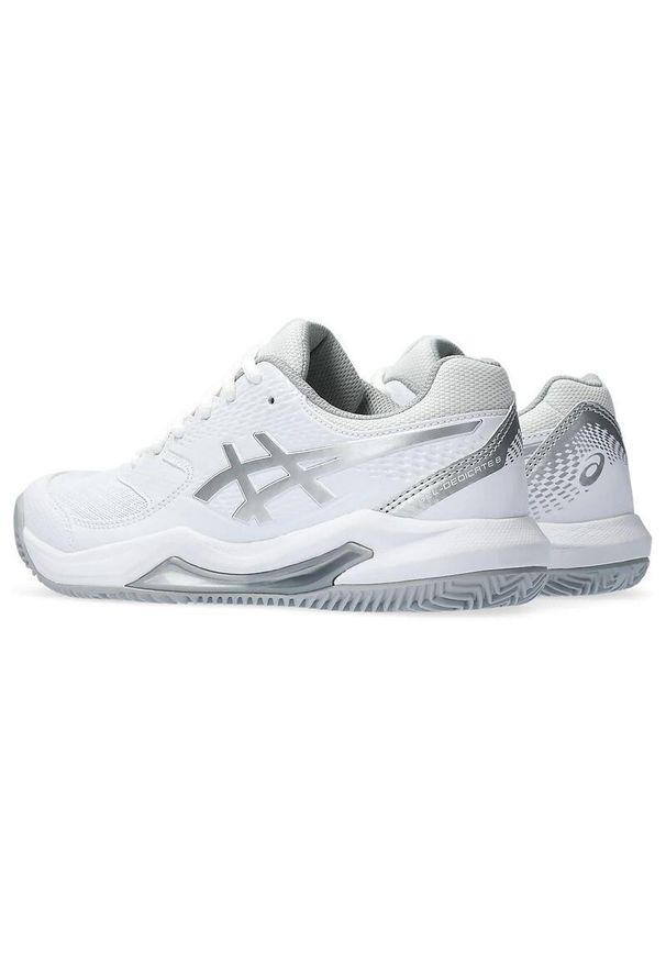 Buty tenisowe damskie Asics Gel Dedicate 8 Clay. Kolor: biały, wielokolorowy, szary. Sport: tenis
