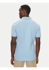Hechter Paris Polo Pique H-Eco 74004 151902 Błękitny Regular Fit. Typ kołnierza: polo. Kolor: niebieski. Materiał: bawełna