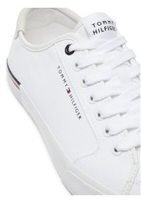 TOMMY HILFIGER - Tommy Hilfiger Tenisówki Core Corporate Vulc Canvas FM0FM05398 Biały. Kolor: biały. Materiał: materiał