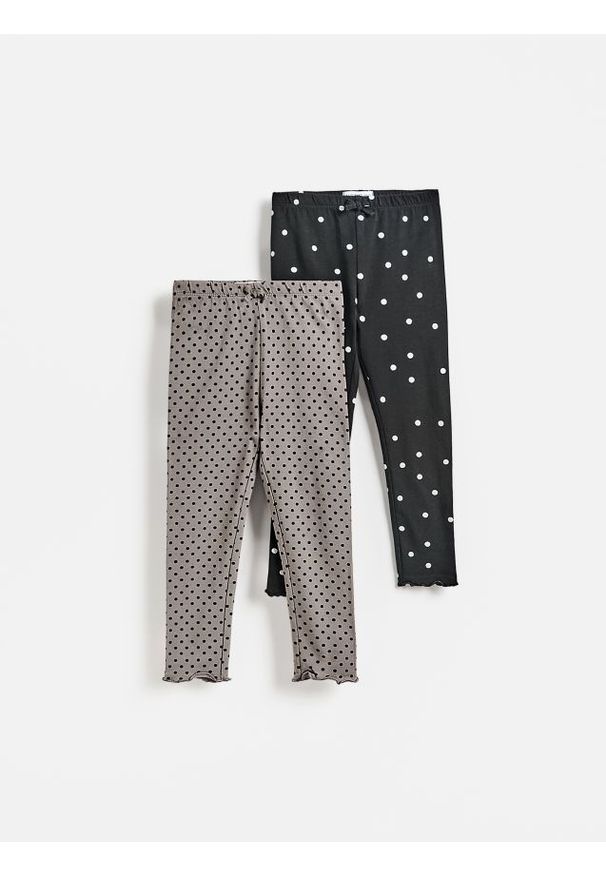 Reserved - Bawełniane legginsy 2 pack - wielobarwny. Materiał: bawełna