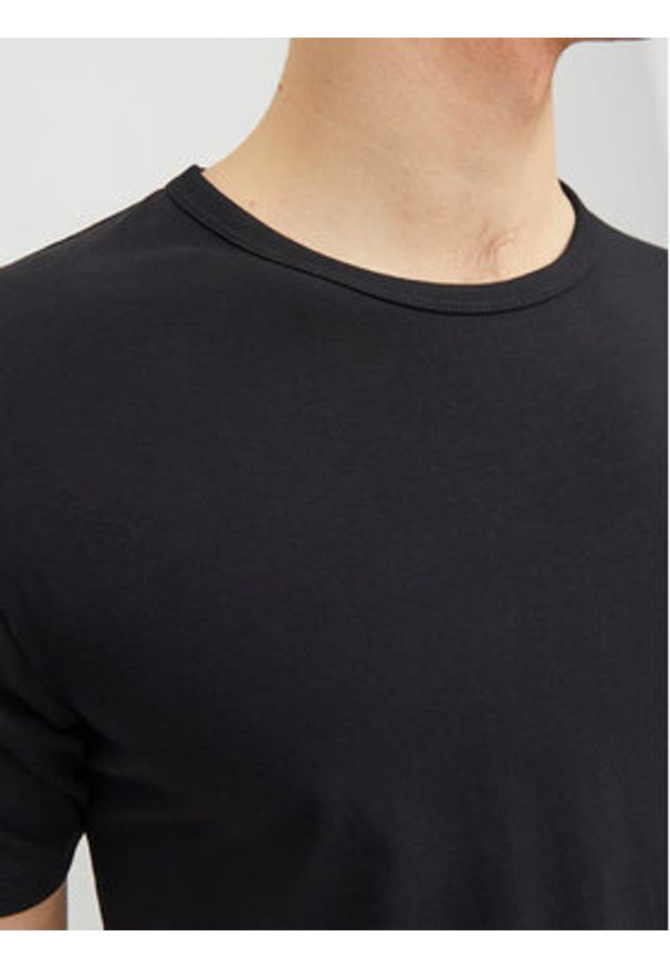 Jack & Jones T-Shirt Basic 12058529 Czarny Stretch Fit. Kolor: czarny. Materiał: bawełna