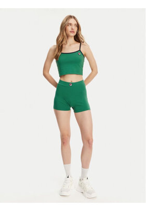 Fila Szorty sportowe Limes FAW1024 Zielony Slim Fit. Kolor: zielony. Materiał: bawełna