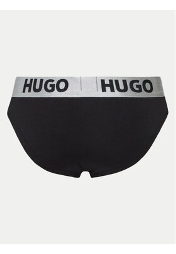 Hugo Figi klasyczne Sporty Logo 50480165 Czarny. Kolor: czarny. Materiał: bawełna