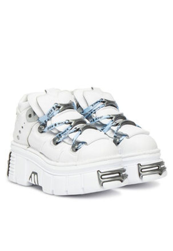 NEW ROCK Sneakersy M-106-C187 Biały. Kolor: biały. Materiał: skóra