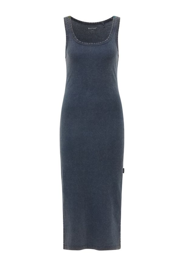 Mustang Sukienka codzienna Mona 1016535 Granatowy Slim Fit. Okazja: na co dzień. Kolor: niebieski. Materiał: bawełna. Typ sukienki: proste. Styl: casual