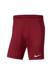 Nike - Męskie Spodenki Dry Park III. Kolor: czerwony. Sport: turystyka piesza