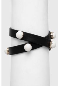 Red Valentino bransoletka skórzana damska. Kolor: czarny #4