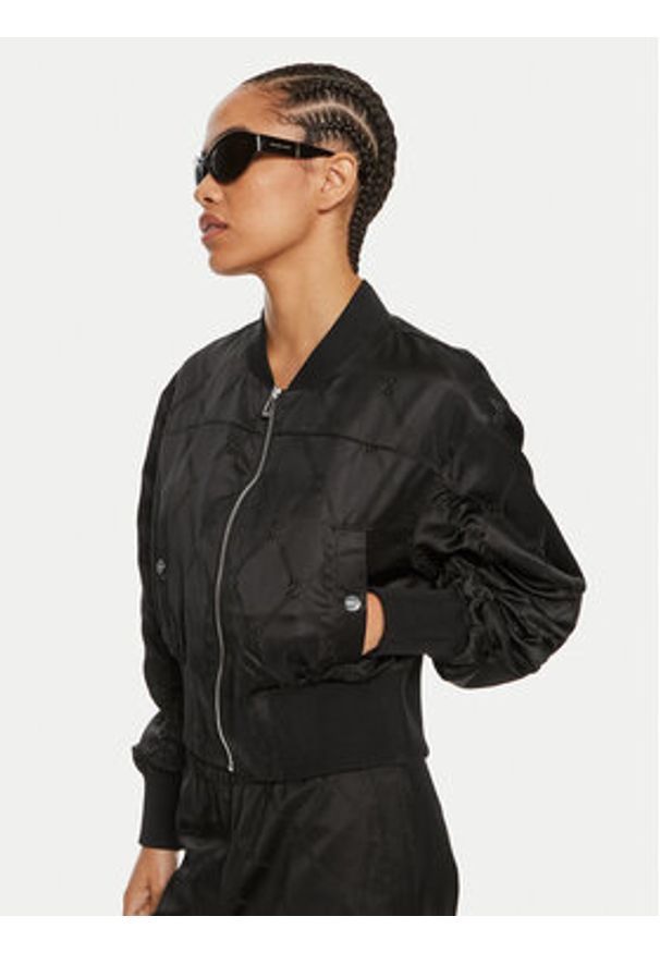 Hugo Kurtka bomber Aritana-1 50518018 Czarny Regular Fit. Kolor: czarny. Materiał: syntetyk