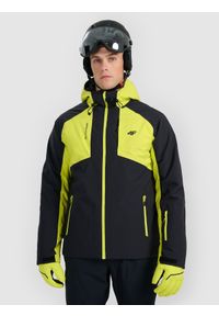 4f - 4F Kurtka narciarska membrana 8000 męska - zielona 3XL. Kolor: zielony. Materiał: poliester, materiał. Długość rękawa: raglanowy rękaw. Sezon: zima #1