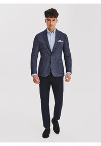 Pako Lorente - PAKO LORENTE - Casualowa marynarka męska w kolorze granatowym. Okazja: na co dzień. Kolor: niebieski. Materiał: poliester, elastan, bawełna. Styl: casual #4