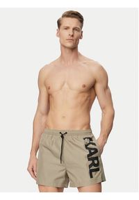 Karl Lagerfeld - KARL LAGERFELD Szorty kąpielowe A1M46013 Beżowy Regular Fit. Kolor: beżowy. Materiał: syntetyk #2