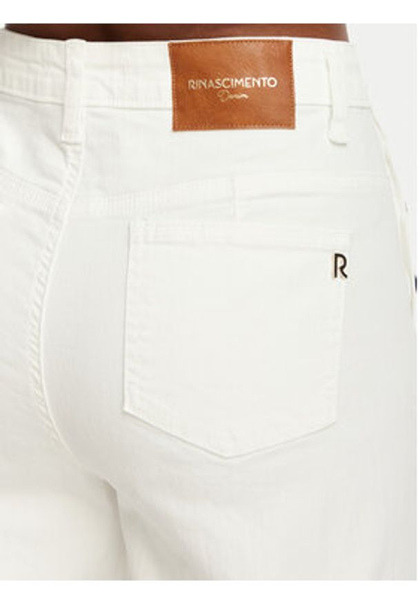 Rinascimento Jeansy CFC0127565003 Biały Wide Leg. Kolor: biały