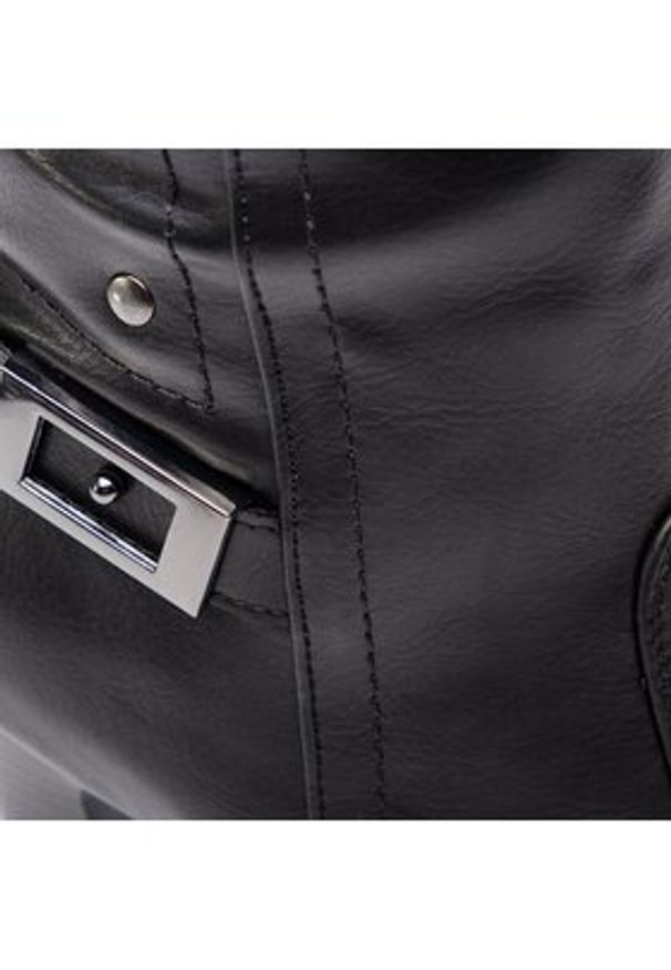 Jenny Fairy Kozaki WYL102711-1 Czarny. Kolor: czarny. Materiał: skóra