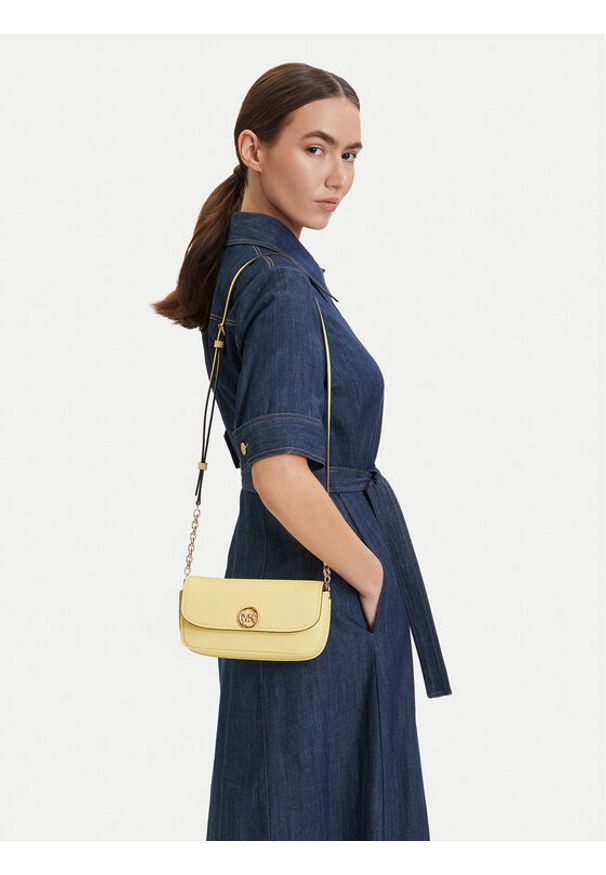 MICHAEL Michael Kors Torebka Nolita 32S6GY5C5L Żółty. Kolor: żółty. Materiał: skórzane