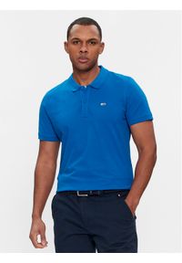 Tommy Jeans Polo DM0DM18312 Niebieski Slim Fit. Typ kołnierza: polo. Kolor: niebieski. Materiał: bawełna #1