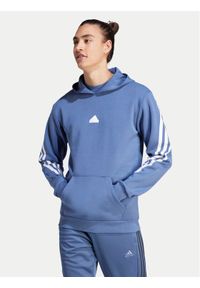 Adidas - adidas Bluza Future Icons 3-Stripes IR9224 Niebieski Regular Fit. Kolor: niebieski. Materiał: syntetyk