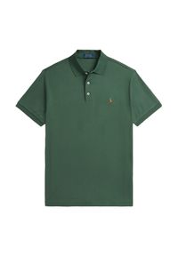 Polo Ralph Lauren Polo 710704319174 Zielony Custom Slim Fit. Typ kołnierza: polo. Kolor: zielony. Materiał: bawełna #1