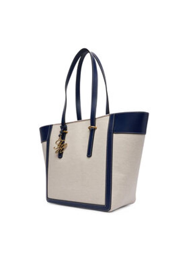 TOMMY HILFIGER - Tommy Hilfiger Torebka Th Script Tote Canvas AW0AW18829 Kremowy. Kolor: kremowy
