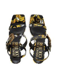Versace Jeans Couture Sandały 78VA3S71 Czarny. Kolor: czarny. Materiał: skóra