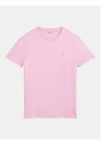 Polo Ralph Lauren T-Shirt 710671438417 Różowy Slim Fit. Typ kołnierza: polo. Kolor: różowy. Materiał: bawełna #5