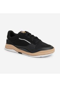 Decathlon - Buty niskie na deskorolkę z gumową podeszwą dla dzieci Crush 500 czarne. Kolor: czarny, wielokolorowy, beżowy. Materiał: guma. Szerokość cholewki: normalna. Sport: skateboard