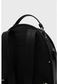 Trussardi Jeans - Trussardi plecak damski kolor czarny mały gładki. Kolor: czarny. Wzór: gładki