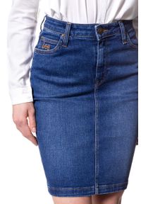 Lee - SPÓDNICA JEANSOWA LEE HIGH WAIST SKIRT TRUE BLUE L38QROPB. Stan: podwyższony. Materiał: jeans #8