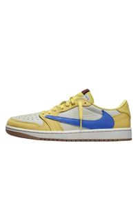 Buty do chodzenia dla dorosłych Air Jordan 1 Retro Low OG SP Travis Scott Canary. Kolor: żółty. Sport: turystyka piesza