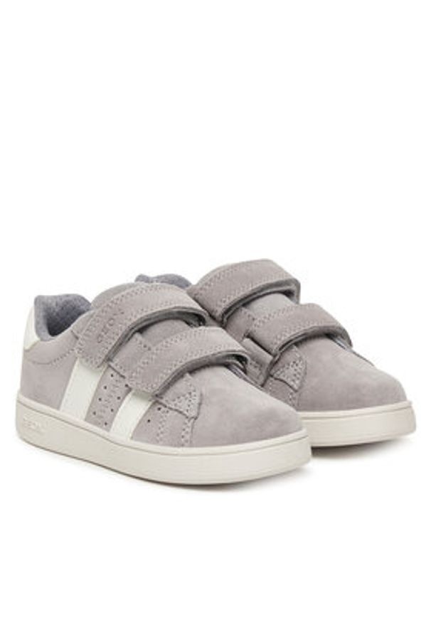 Geox Sneakersy J Eclyper Boy J65LSC 022BC C0579 M Szary. Kolor: szary. Materiał: skóra, zamsz