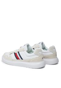 TOMMY HILFIGER - Tommy Hilfiger Sneakersy Light Cupsole Lth Mix Stripes FM0FM04889 Biały. Kolor: biały. Materiał: materiał #6