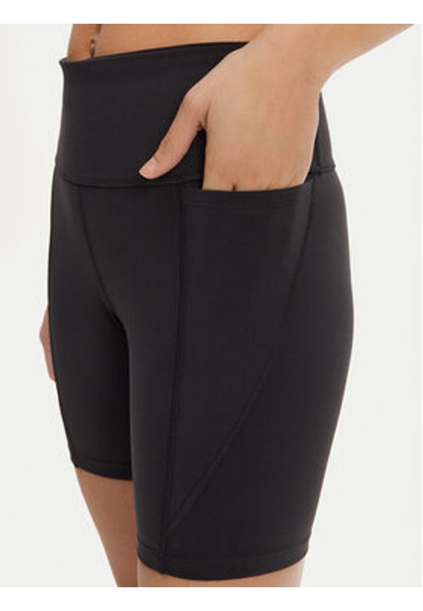Reebok Szorty sportowe High-Rise Bike Shorts 5 118672 Czarny Slim Fit. Kolor: czarny. Materiał: syntetyk