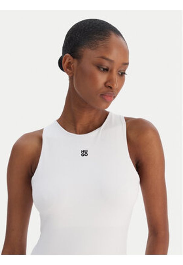 Hugo - HUGO Body Dasiel 50545196 Biały Slim Fit. Kolor: biały. Materiał: syntetyk