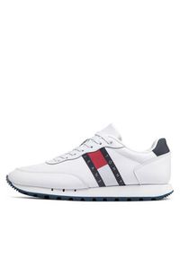 Tommy Jeans Sneakersy Leather Runner EM0EM00898 Biały. Kolor: biały. Materiał: skóra