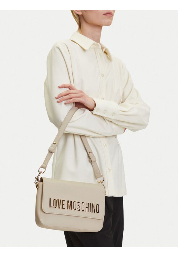 Love Moschino - LOVE MOSCHINO Torebka JC4023PP1MKD0110 Écru. Materiał: skórzane