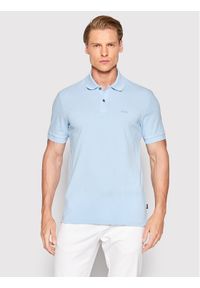 BOSS - Boss Polo Pallas 50468362 Błękitny Regular Fit. Typ kołnierza: polo. Kolor: niebieski. Materiał: bawełna #1