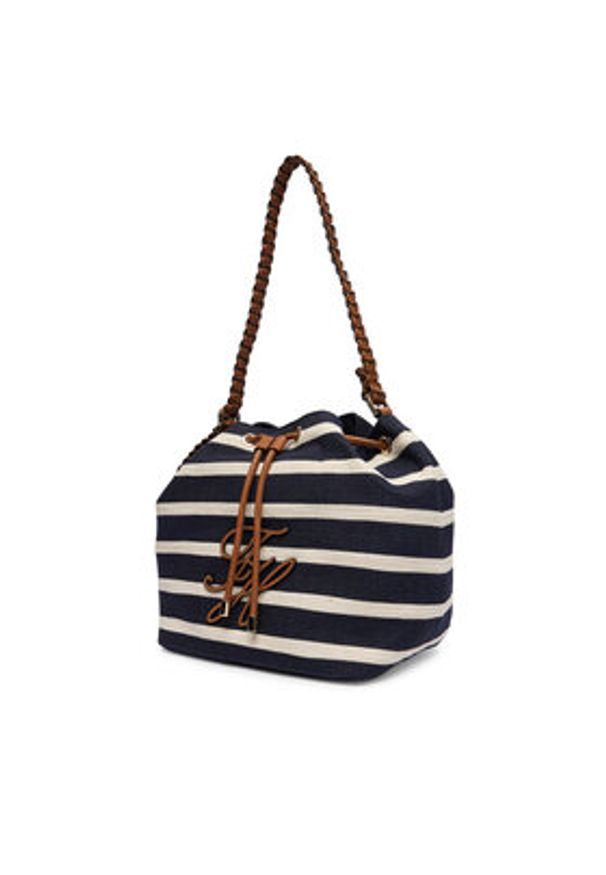 TOMMY HILFIGER - Tommy Hilfiger Torebka Th Elev Summer Bucket Stripe AW0AW18401 Granatowy. Kolor: niebieski