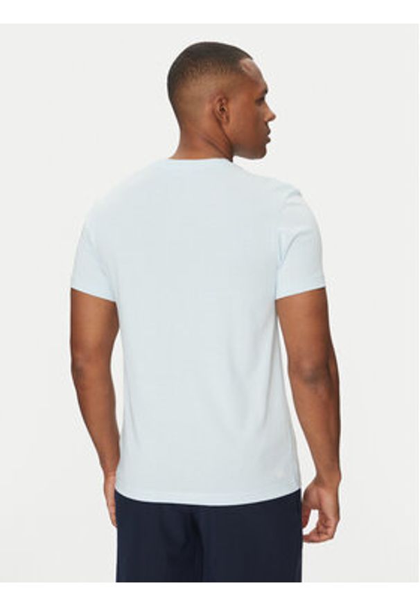 Lacoste T-Shirt TH2042 Błękitny Regular Fit. Kolor: niebieski. Materiał: bawełna, syntetyk