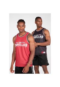 GORILLA WEAR - Keene Odwracalny Top bez rękawów - Czerwony/Czarny. Kolor: czerwony, czarny, wielokolorowy. Długość rękawa: bez rękawów. Styl: sportowy