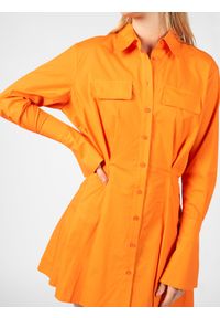 Pinko Sukienka "Austero" | 100885 Y6VW | Kobieta | Pomarańczowy. Kolor: pomarańczowy. Materiał: bawełna. Typ sukienki: wyszczuplające, koszulowe. Styl: elegancki. Długość: mini #3