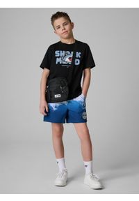 4f - 4F Spodenki plażowe boardshorty chłopięce - niebieskie 134/140 (8-10 lat). Kolor: niebieski. Materiał: włókno #1