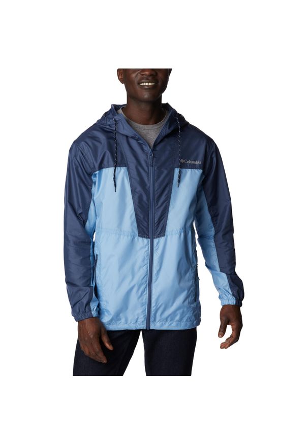 columbia - Kurtka sportowa męska Columbia Trail Traveler Windbreaker Jacket. Kolor: niebieski. Materiał: poliester